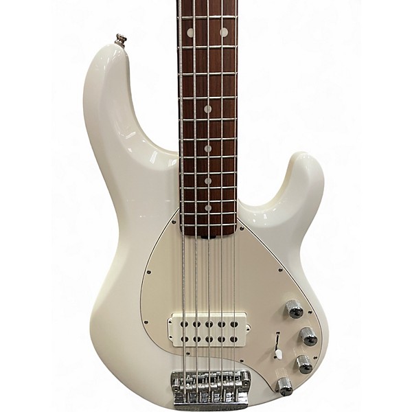 Used Ernie Ball Music Man Standard StingRay 5H Olympic White Electric Bass Guitar