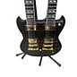 Used Used Rafferty Double Neck Black Solid Body Electric Guitar