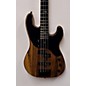 Used Schecter Guitar Research Model T 4 Exotic Black Limba Electric Bass Guitar