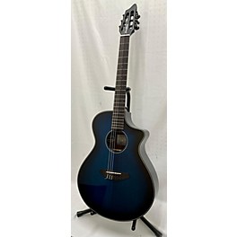 Used Breedlove Used Breedlove Discovery S Concert Nylon CE Twilight Burst Blue Classical Acoustic Electric Guitar