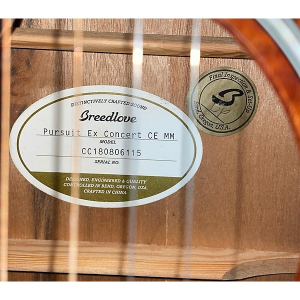 Used Breedlove Pursuit EX Concert Myrtlewood Acoustic Electric Guitar