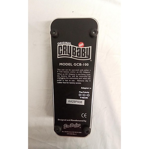 Used Dunlop GCB-100 Cry Baby Bass Wah Effect Pedal
