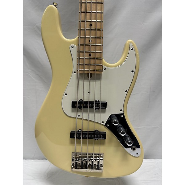 Used Used Bacchus Woodline 5 Yellow Electric Bass Guitar