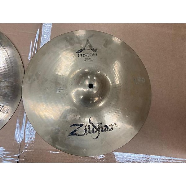 Used Zildjian 14in A Custom Hi Hat Pair Cymbal