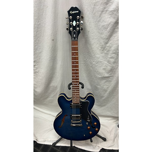 Used Epiphone Dot Deluxe Flametop Hollow Body Electric Guitar