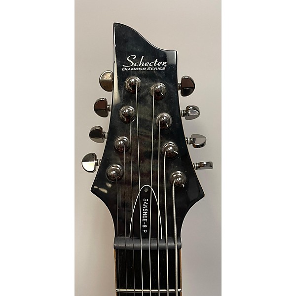 Used Schecter Guitar Research Used Schecter Guitar Research Banshee-8 P Left Handed Trans Black Solid Body Electric Guitar