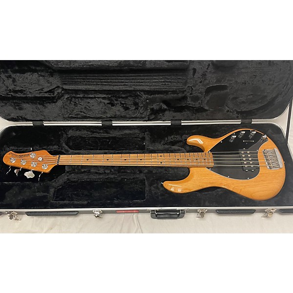 Used Ernie Ball Music Man Stingray 5 String Electric Bass Guitar Natural
