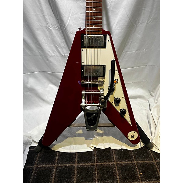 Vintage Gibson Vintage 1998 Gibson Flying V Lonnie Mack Cherry Solid Body Electric Guitar