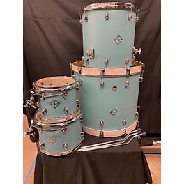 Used Dixon Used Dixon 4 piece Cornerstone Maple Quetzal Blue Drum Kit