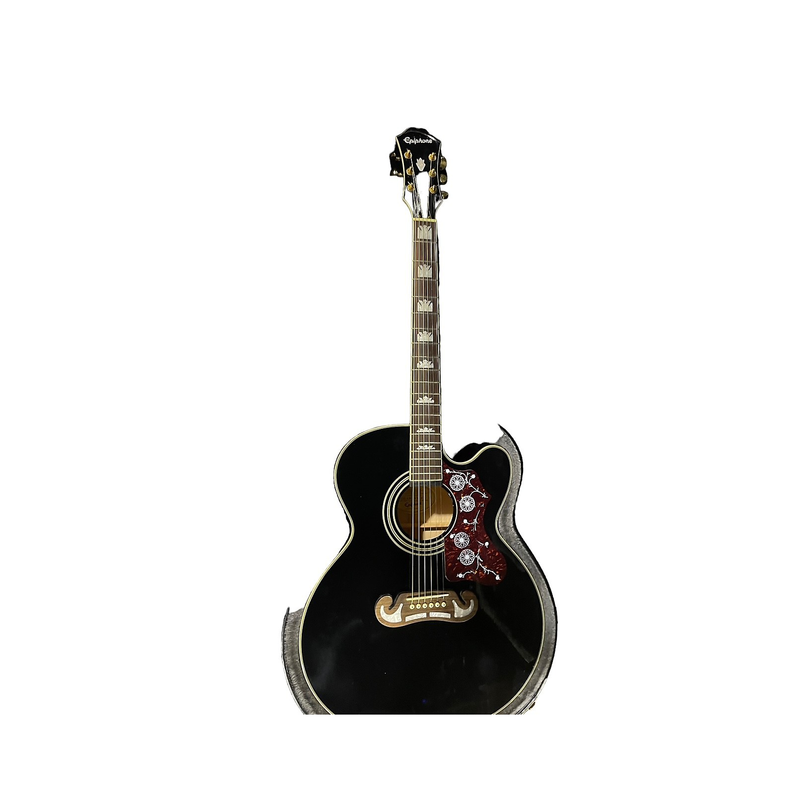 Used Epiphone EJ200CE Acoustic Electric Guitar Black | Guitar Center