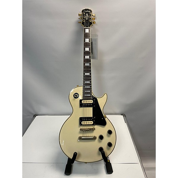 Used Epiphone Used Epiphone Les Paul Custom Vintage White Solid Body Electric Guitar