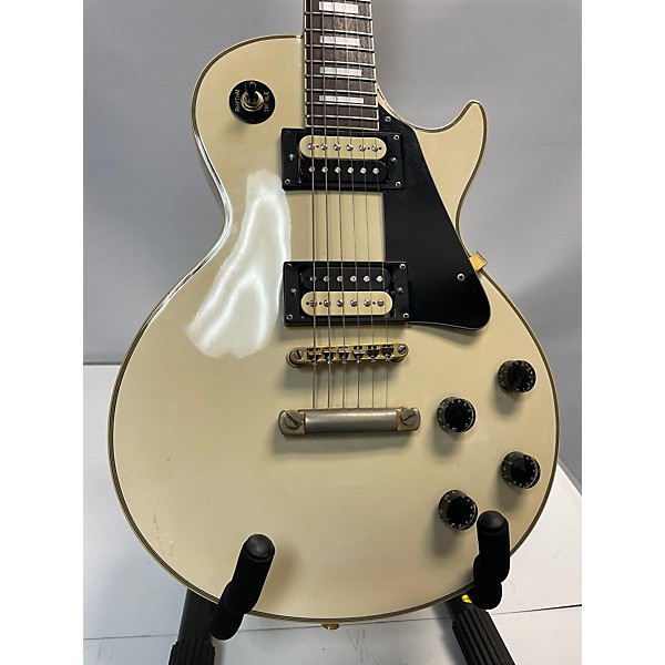 Used Epiphone Used Epiphone Les Paul Custom Vintage White Solid Body Electric Guitar