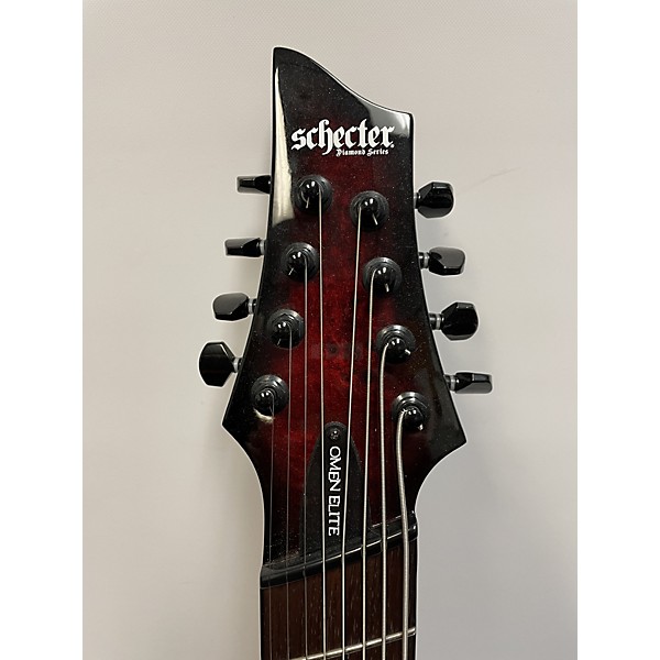 Used Schecter Guitar Research Used Schecter Guitar Research Omen Elite 8 Left Handed Dark Cherry Burst Solid Body Electric...