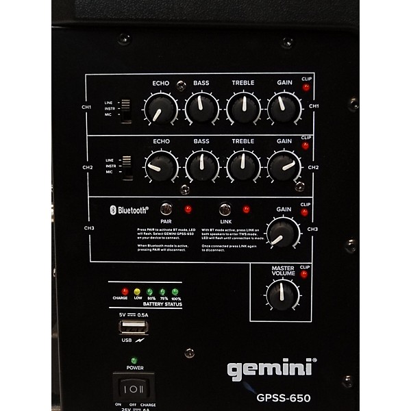 Used Gemini Gpss-650 Powered Speaker