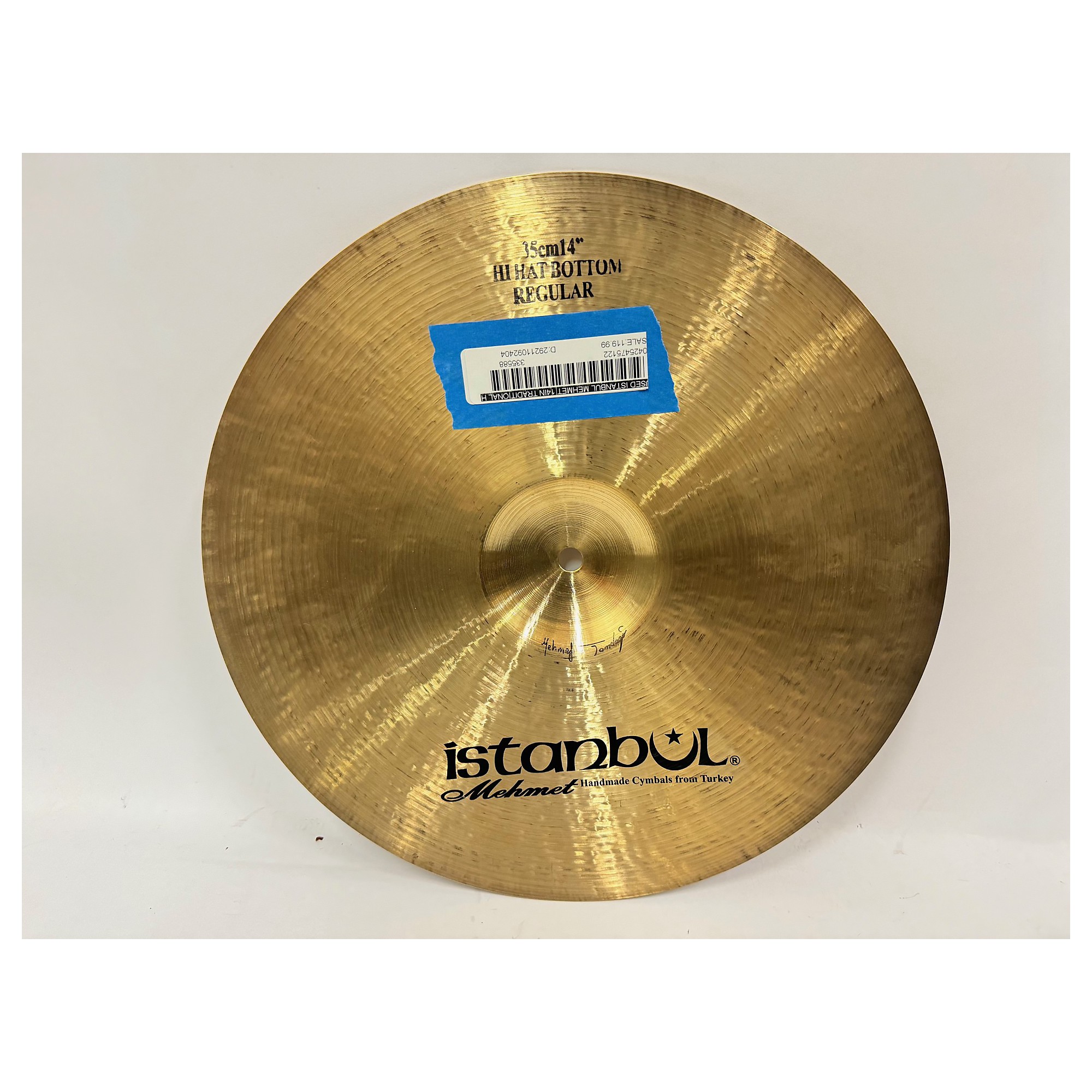 Used Istanbul Mehmet 14in Traditional Hi Hat Bottom Cymbal 33 