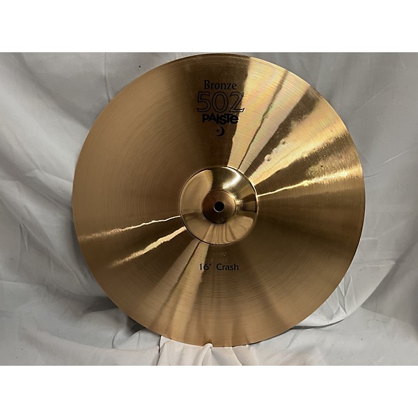 Used Paiste 16in Bronze 502 Crash Cymbal