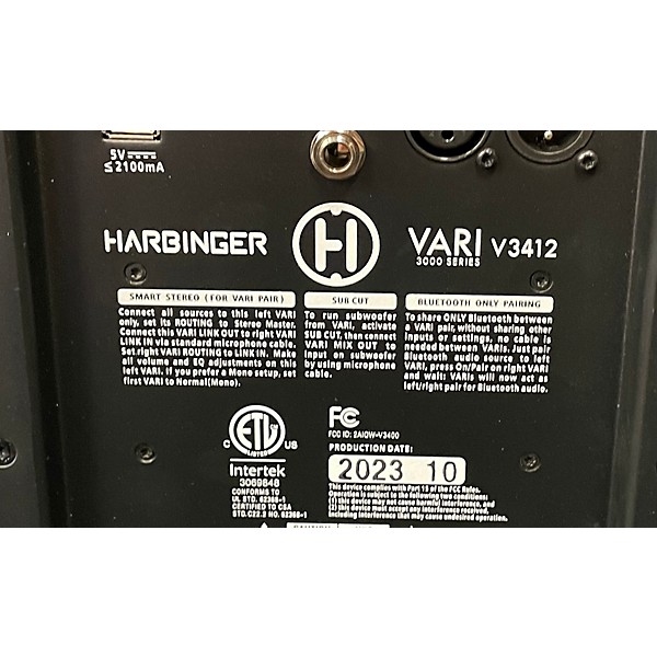 Used Harbinger V3412 Powered Speaker