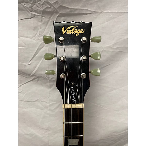 Used Vintage V100MR-PGM Icon Series Lemon Drop Solid Body Electric Guitar