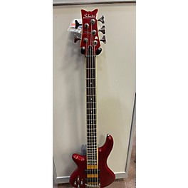 Used Schecter Guitar Research Damien Elite 5 String Left Handed Electric Bass Guitar