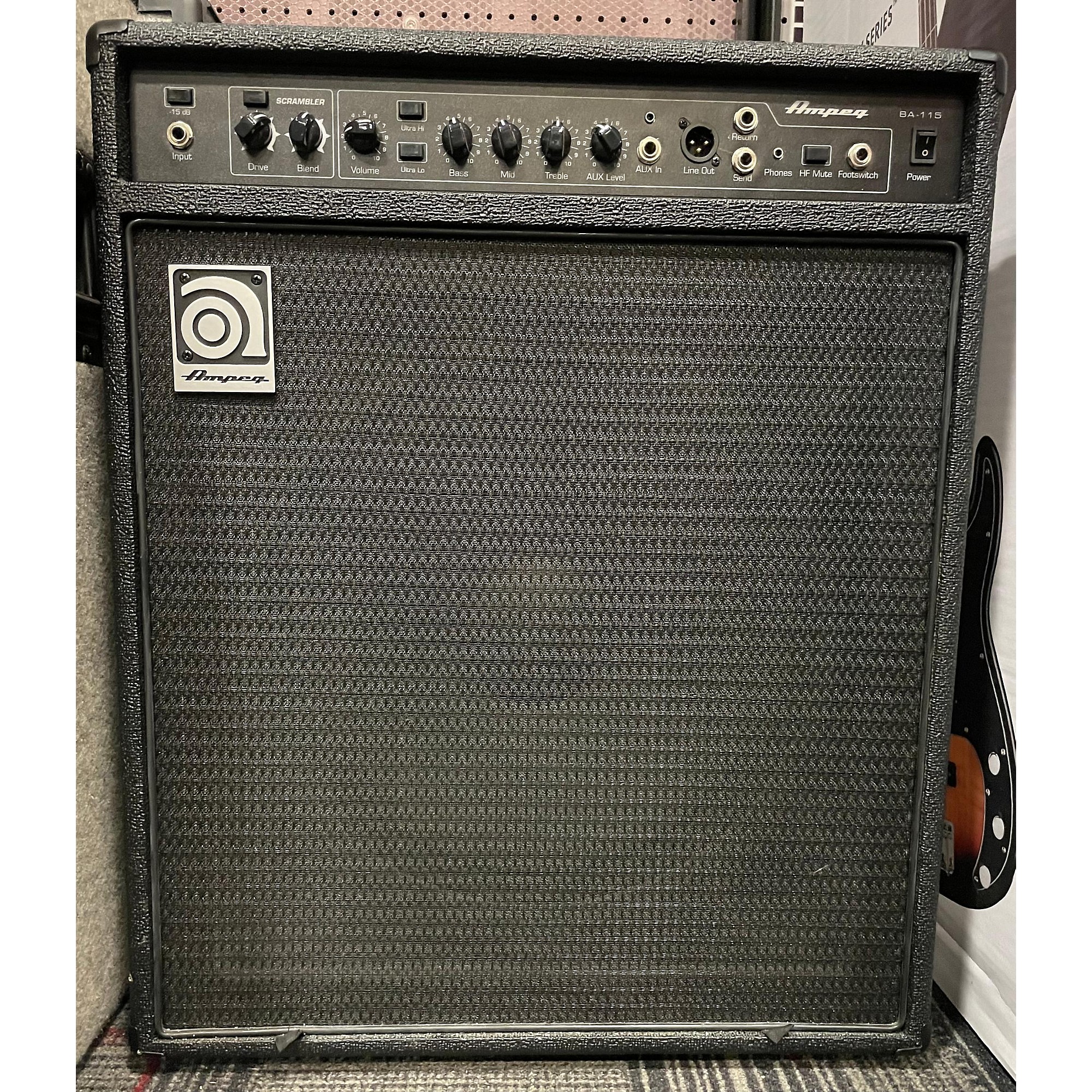 Used Ampeg BA115 100W 1x15 Bass Combo Amp | Guitar Center