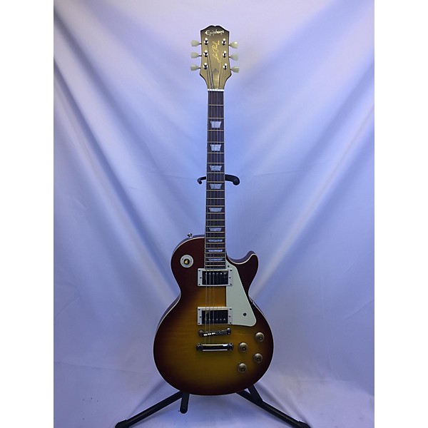 Used Epiphone Used Epiphone 1959 Reissue Les Paul Standard Aged Dark Burst Solid Body Electric Guitar