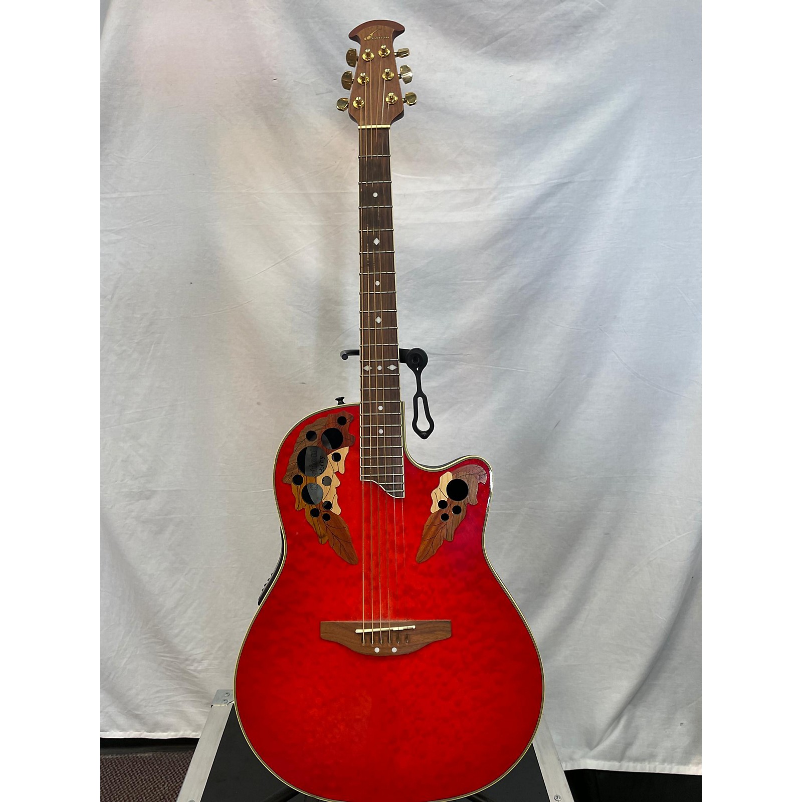 Used Ovation CS257 Celebrity Acoustic Electric Guitar Red | Guitar 