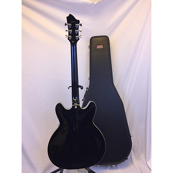 Used Hagstrom Used Hagstrom Viking Black Hollow Body Electric Guitar