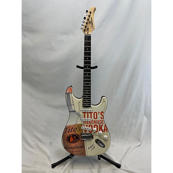 Used Silvertone Tito's Handmade Vodka Signed Edition Solid Body Electric Guitar