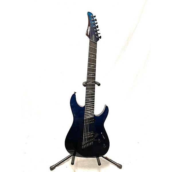 Used Schecter Guitar Research Used Schecter Guitar Research Reaper Elite 7 MS Trans Blue Solid Body Electric Guitar