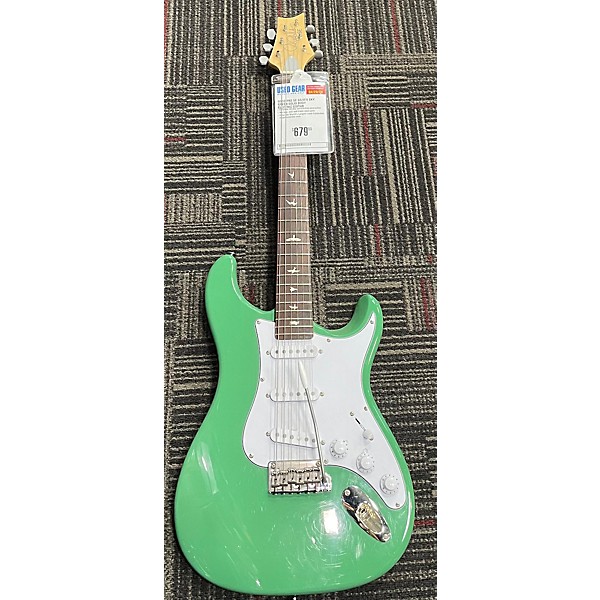 Used PRS Used PRS SE Silver Sky Green Solid Body Electric Guitar