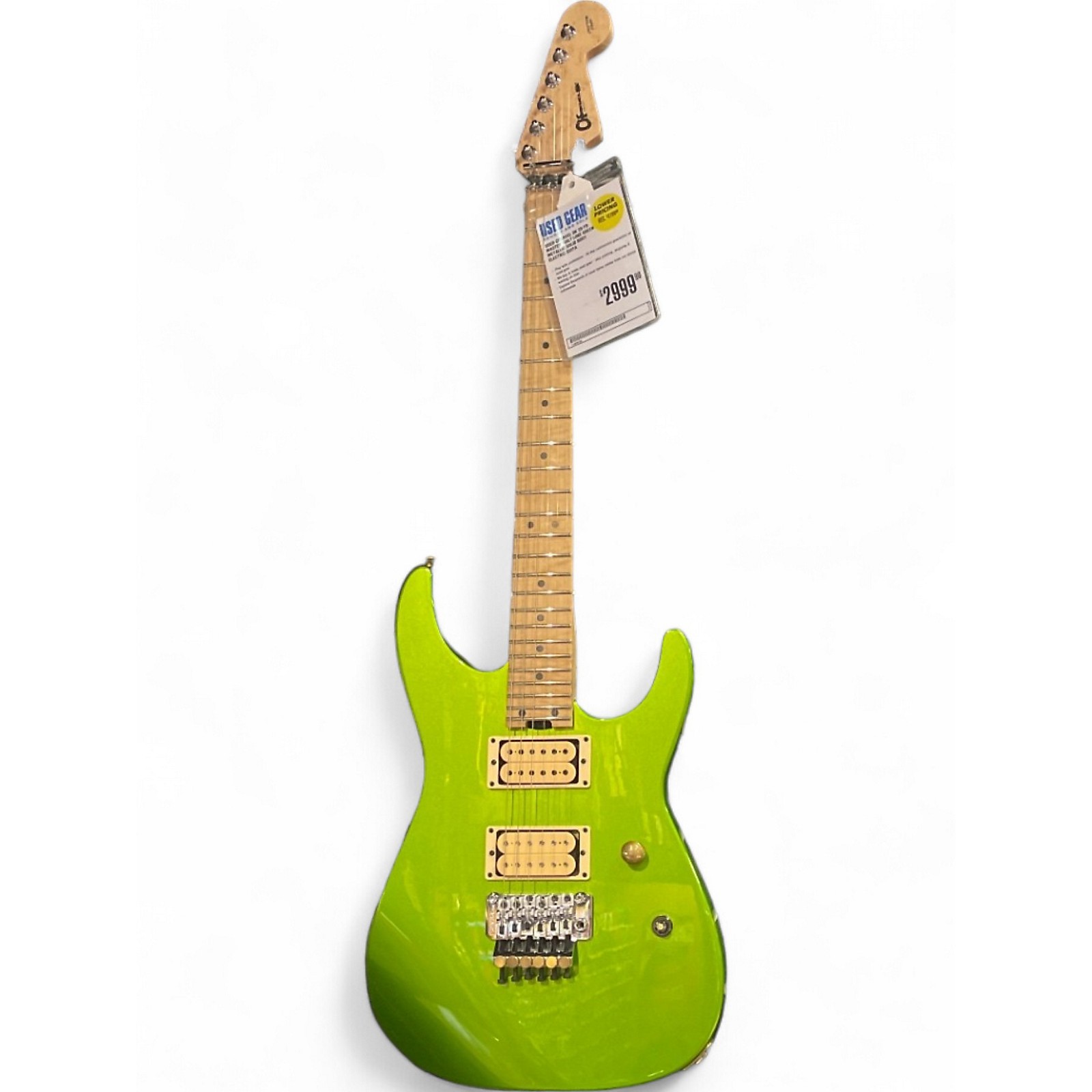 Used Charvel Dk 2h Fr Master Built Solid Body Electric Guitar LIME