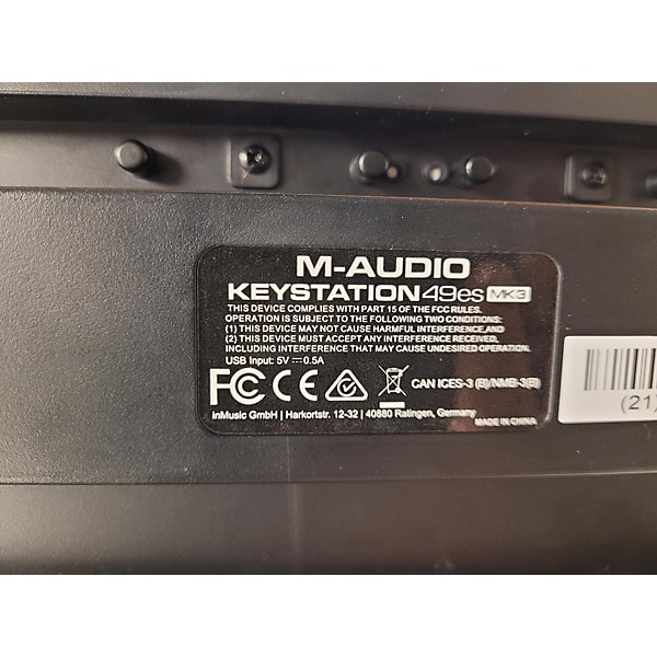 Used M-Audio Keystation 49ES MKIII MIDI Controller
