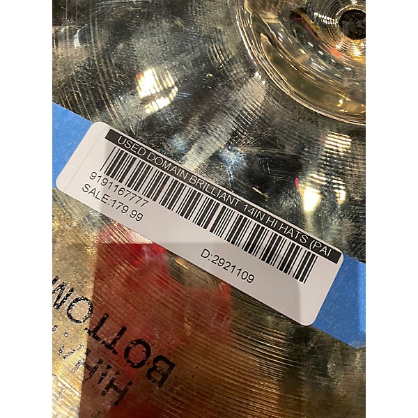 Used Used DOMAIN BRILLIANT 14in HI HATS (PAIR) Cymbal