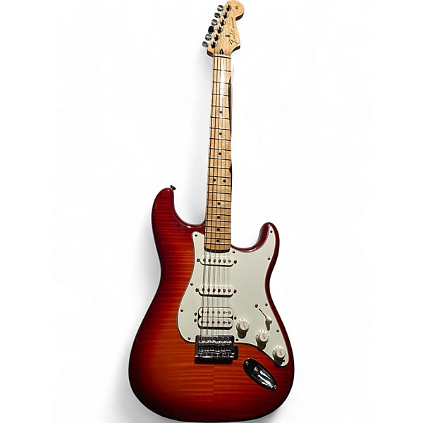 Used Fender Used 2017 Fender Standard Stratocaster HSS Plus Top Aged Cherry Burst Solid Body Electric Guitar