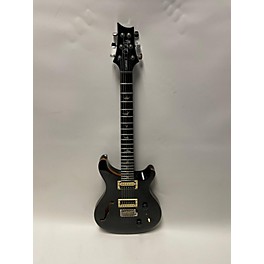 Used PRS SE Custom 22 Semi-Hollowbody Black Hollow Body Electric Guitar