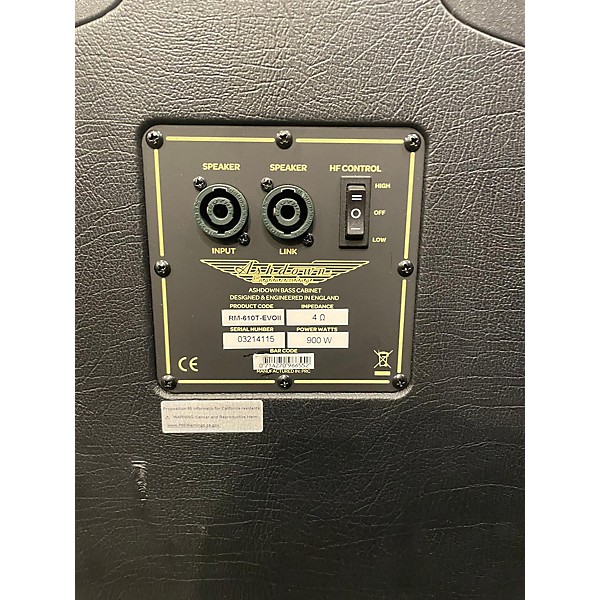 Used Ashdown RM-610T-EVO II Bass Cabinet