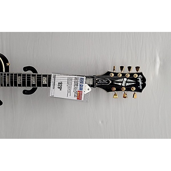 Used Epiphone Used Epiphone Matt Heafy Les Paul Custom 7 Black And Gold Solid Body Electric Guitar