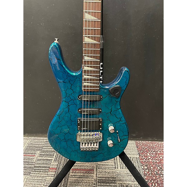 Used Washburn G5V Solid Body Electric Guitar BLUE CARCKLE Guitar Center