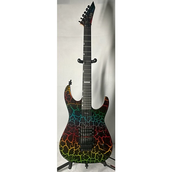 Used ESP Used ESP Mirage Deluxe Rainbow Crackle Solid Body Electric Guitar