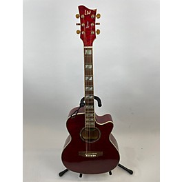 Used ESP Ltd Xac30EQM Trans Red Acoustic Electric Guitar