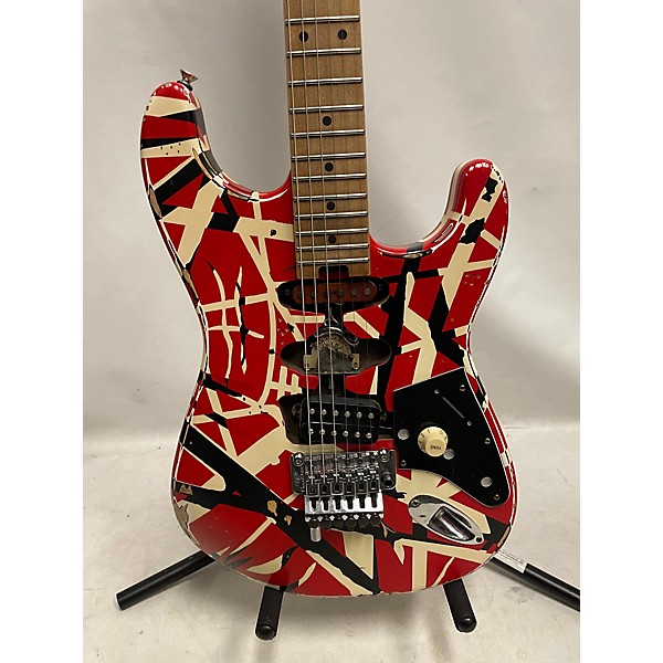 Used EVH Striped Series Frankie Solid Body Electric Guitar