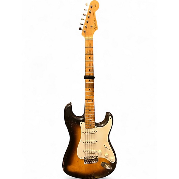 Vintage 1956 Fender Stratocaster 2 Tone Sunburst Solid Body Electric Guitar