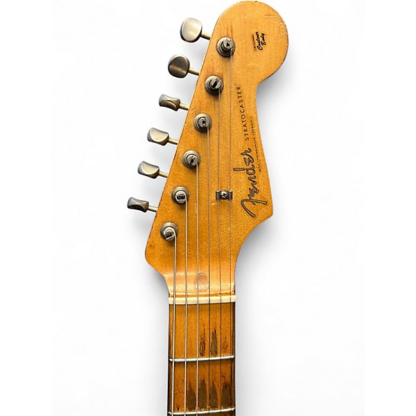 Vintage 1956 Fender Stratocaster 2 Tone Sunburst Solid Body Electric Guitar