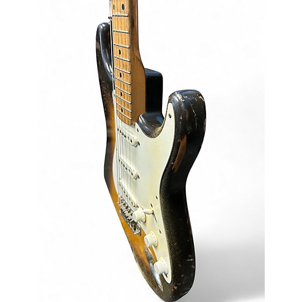 Vintage 1956 Fender Stratocaster 2 Tone Sunburst Solid Body Electric Guitar