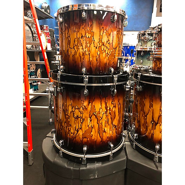 Used TAMA Used TAMA 5 piece Starclassic Birch Bubinga Drum Set Molten Brown Burst Drum Kit