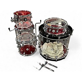 Used DW 5 piece Design Series Acrylic Clear Drum Kit