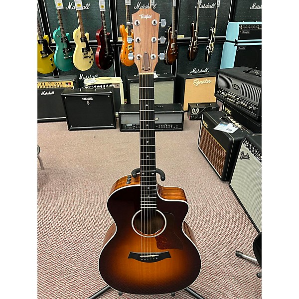 Used Used Taylor 214CE Deluxe Sunburst Acoustic Electric Guitar