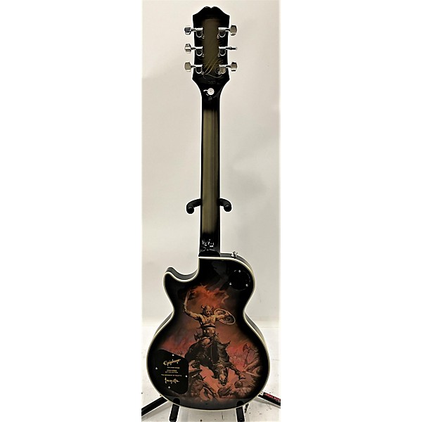 Used Epiphone ADAM JONES LES PAUL CUSTOM ART COLLECTION: "THE BERSERKER" BY FRAZETTA Solid Body Electric Guitar