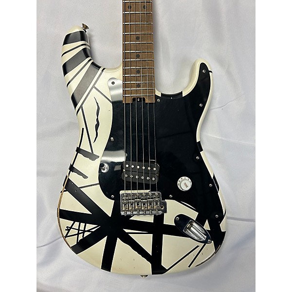 Used EVH Used EVH Striped Series 78 Eruption Guitar Black And White Solid Body Electric Guitar