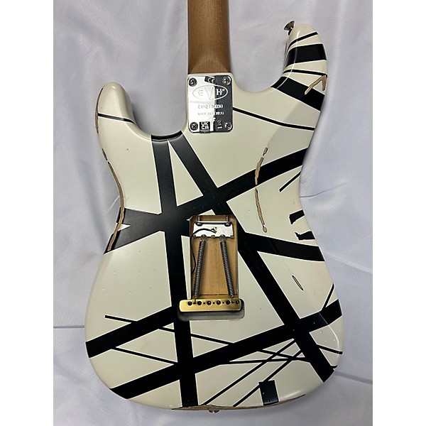 Used EVH Used EVH Striped Series 78 Eruption Guitar Black And White Solid Body Electric Guitar